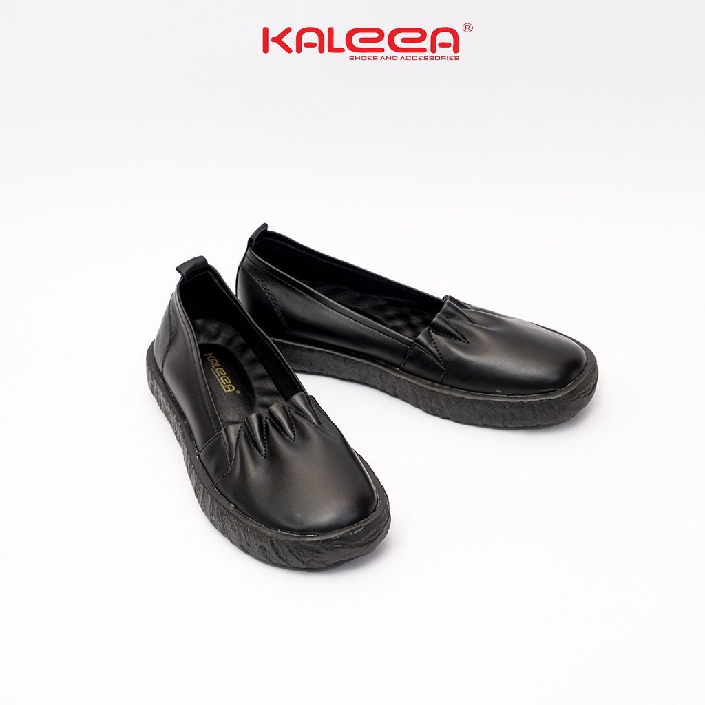 Giày Bệt Nữ Kaleea MO424 Mũi Tròn Chất Da Mềm Êm Chân Đế Sần Chống Trơn Trượt Cao 3p Đi Chơi Đi Học Đi Làm Cực Đẹp