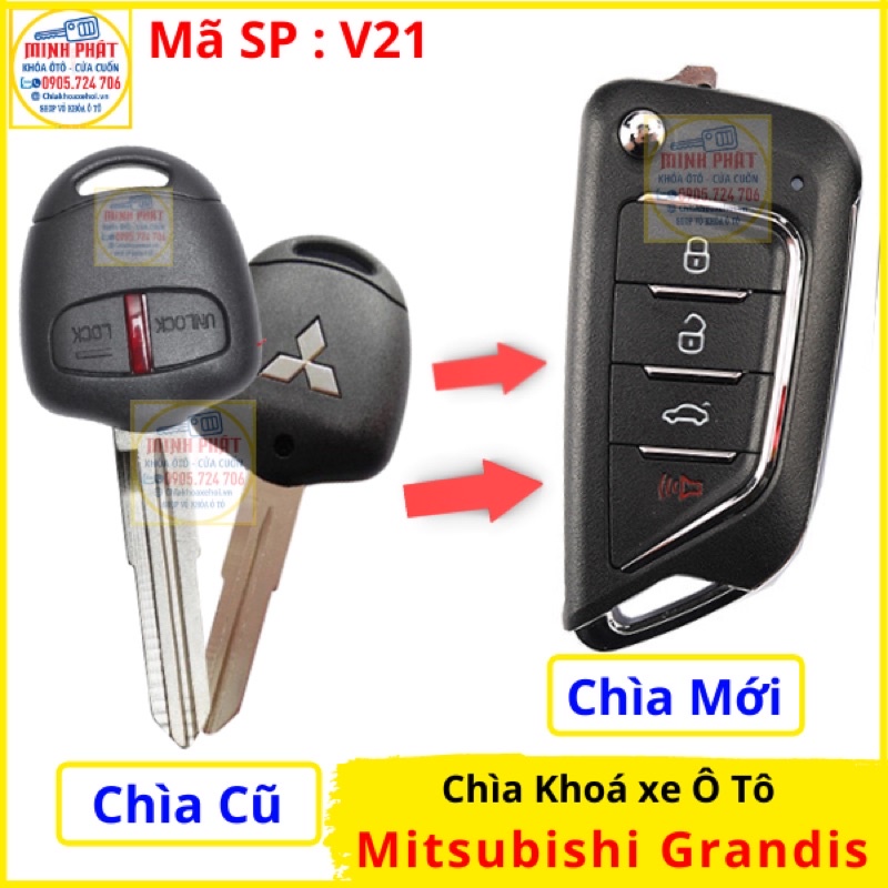 Làm Chìa khoá xe Ô tô Mitsubishi Grandis độ gập