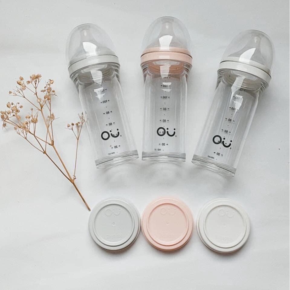 Bình Sữa OU WISH Nội Địa Hàn Quốc 140ml/260ml Tặng Kèm Nắp Đậy