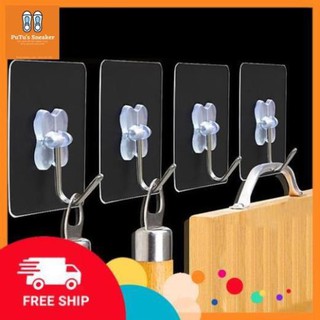 Móc dán tường, móc dán tường chịu lực siêu dính 6x6cm - hàng loại 1