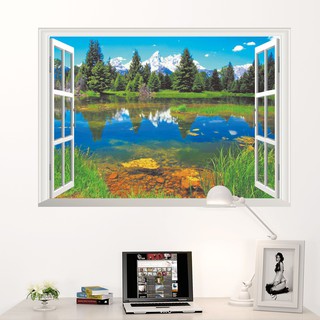 Miếng Dán Tường Hình Cửa Sổ 3D Lớn