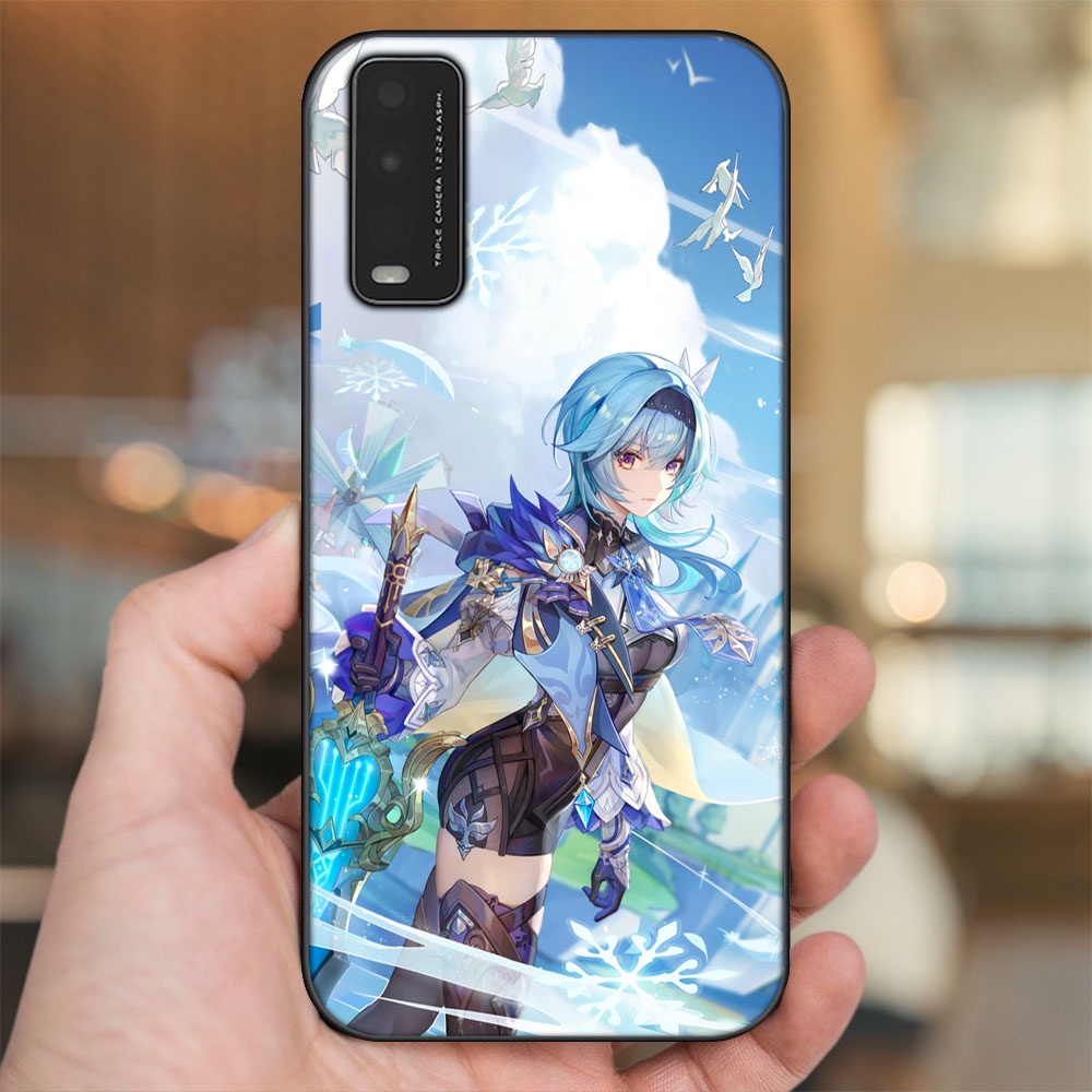 Ốp lưng Vivo Y20, Y20s, Y12s viền đen in hình Eula Genshin Impact