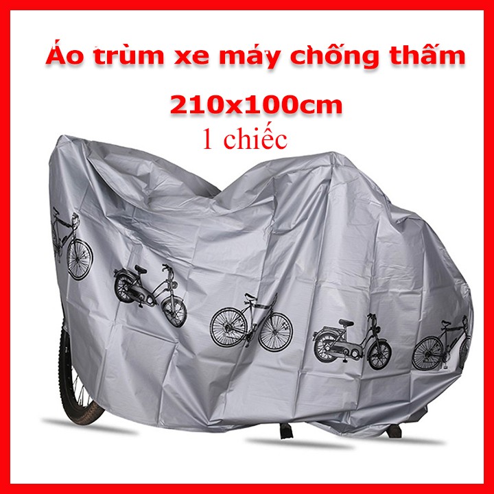 Áo Trùm Xe Máy, Xe Đạp Họa Tiết Cao Cấp kích thước 210*100cm