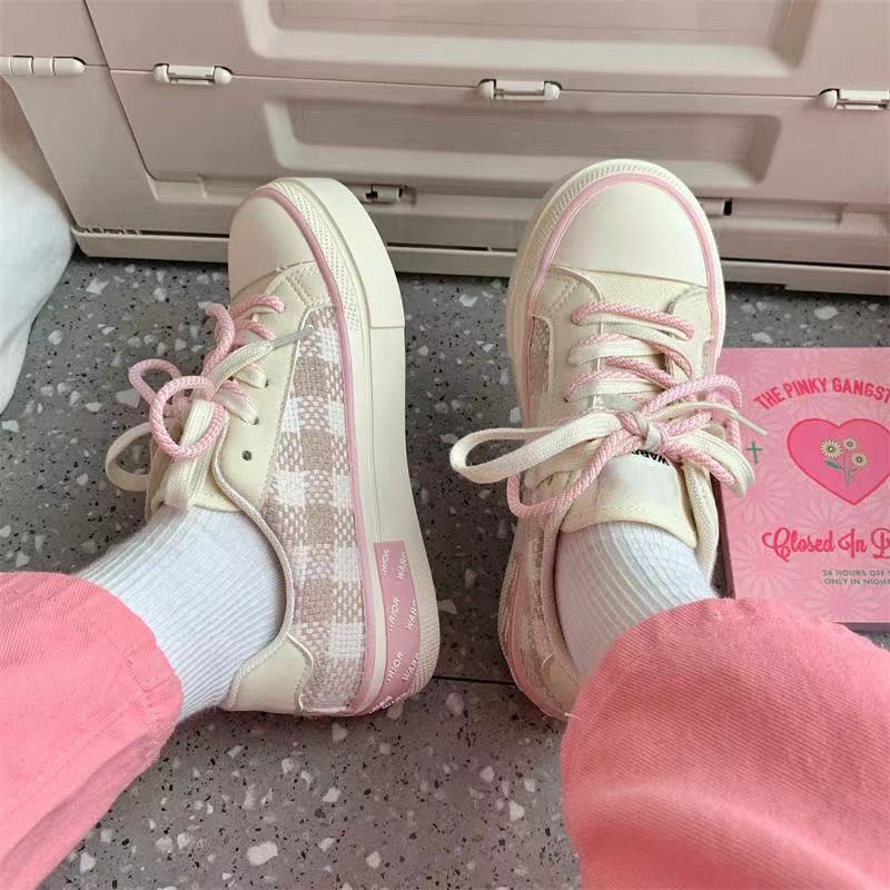 CHZK Giày Thể Thao Canvas Đế Dày Mũi Tròn Phong Cách Mới Cho Nữ