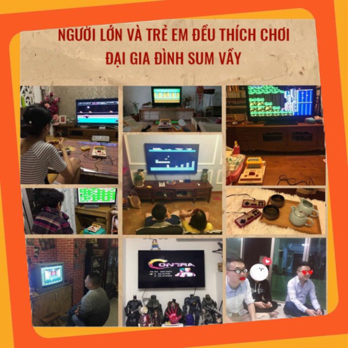 GIÁ TỐT NHẤT Máy chơi game điện tử 4 nút Family Computer có 500 trò chơi không trùng lặp trong máy + băng 132 trò chơi .