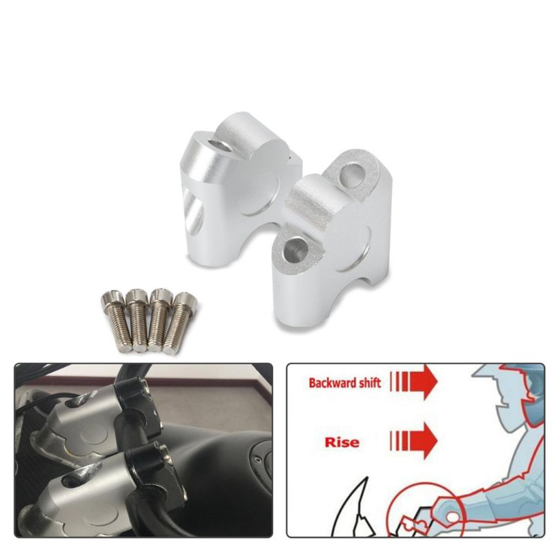 Bộ 2 Kẹp Nâng Cao Tay Lái Xe Máy 22mm 7 8
