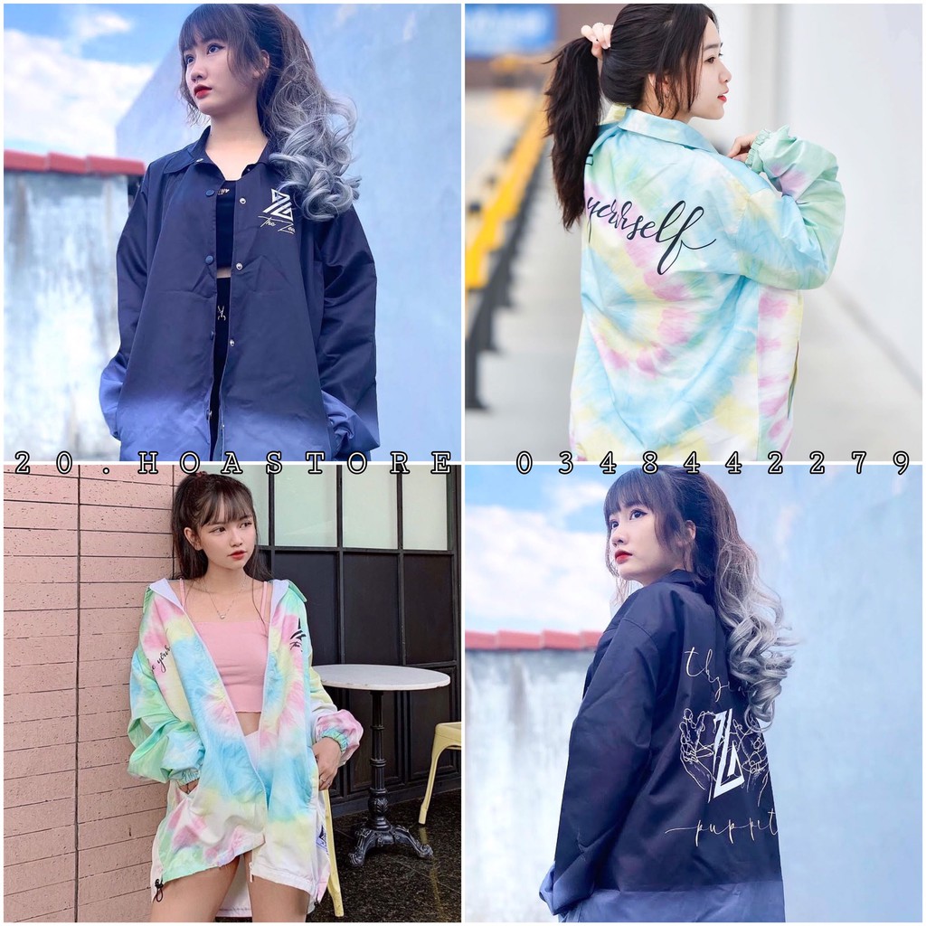 ÁO KHOÁC GIÓ LOANG LỐC XOÁY BE YOURSELF - ÁO GIÓ LOANG JACKET THE ZED PURPLE MÀU TÍM - ÁO KHOÁC DÙ CÚC BẤM KHÓA KÉO Z Un