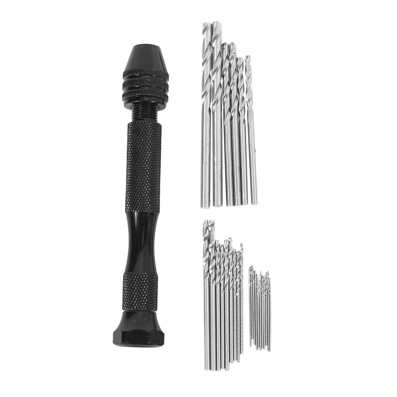 Bộ Máy Khoan Cầm Tay Mini Kèm 25 Mũi Khoan Xoắn Dùng Làm Đồ Gỗ