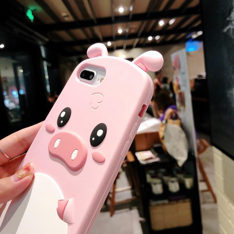 Ốp Điện Thoại Silicon Mềm Hình Chú Heo 3D Dễ Thương Cho iPhone 11 Pro Max 5 5s SE 6 6s 7 8 Plus Xs Max XR