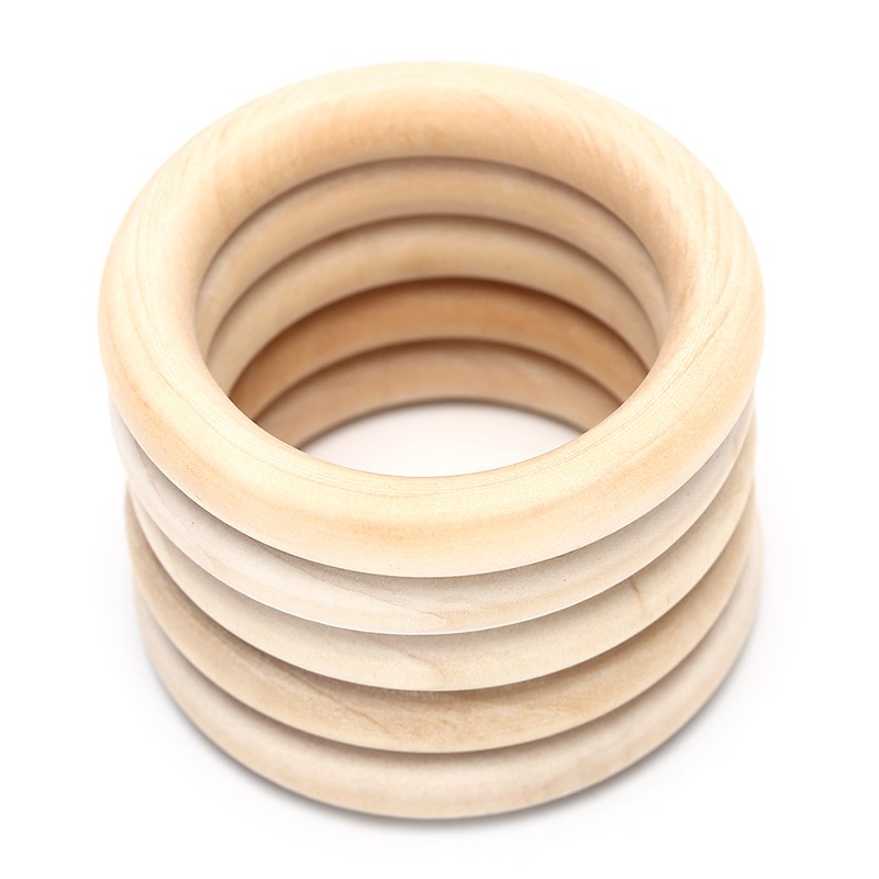 1 Túi Hạt Gỗ Tròn Tự Nhiên Dùng Làm Trang Sức DIY