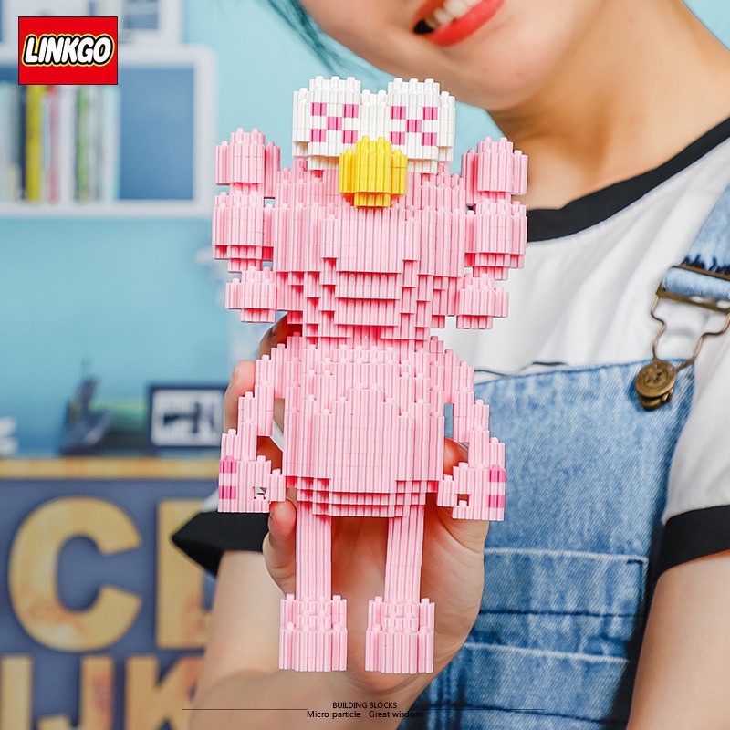 Đồ chơi lắp ráp lego mô hình kaws đủ màu dễ thương tặng kèm búa và dụng cụ tháo lắp