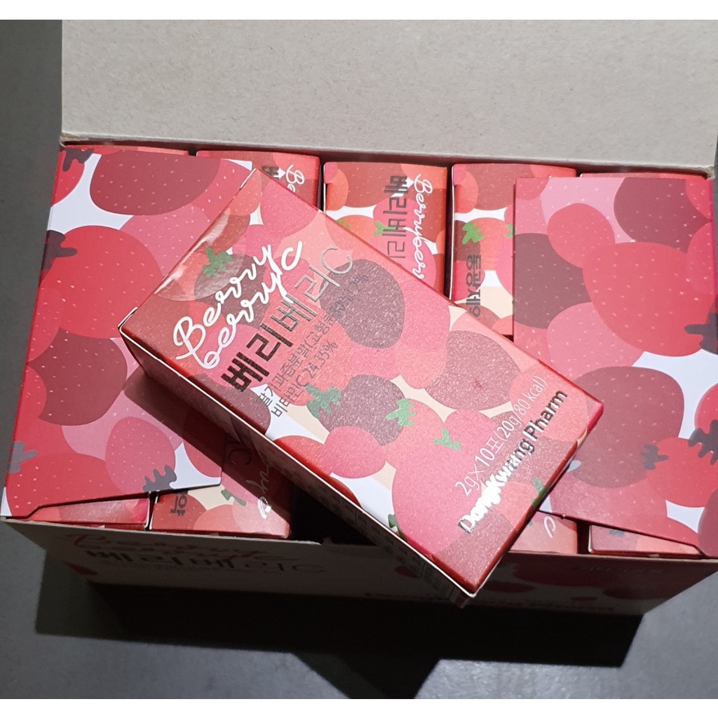 [DONG KWANG PHARM] VITAMIN C VỊ DÂU dạng bột 200G(2G*100 GÓI)(ORDER MÁY BAY✈️)  - [동광제약] 베리베리C 200G(2G*100포)