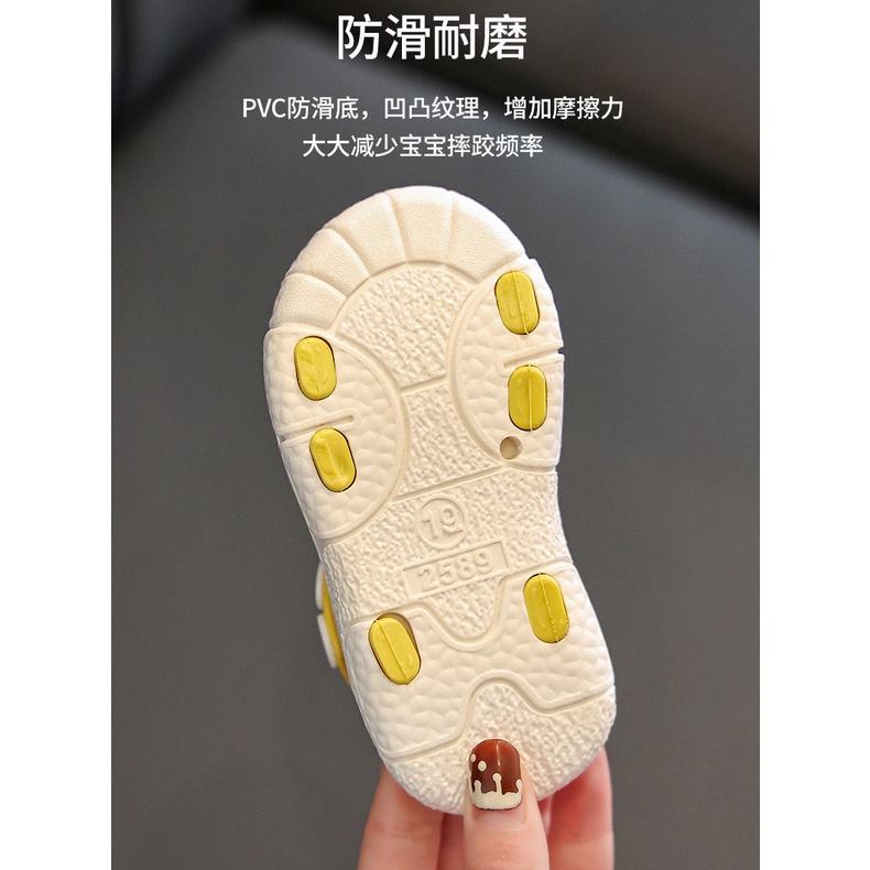 Xăng đan đế mềm chống trượt hình trái cây dành cho bé trai gái tập đi