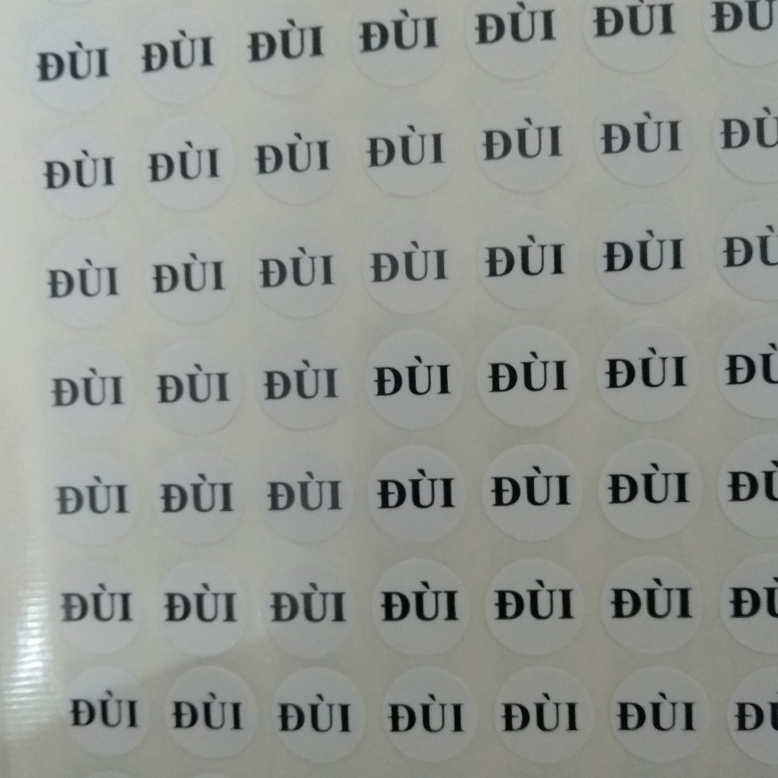Tem dán size quần áo/ tem dán size tròn Đùi -Ngố - Cộc - Dài -S -M-L-XL-2XL- 3XL -4XL -XS