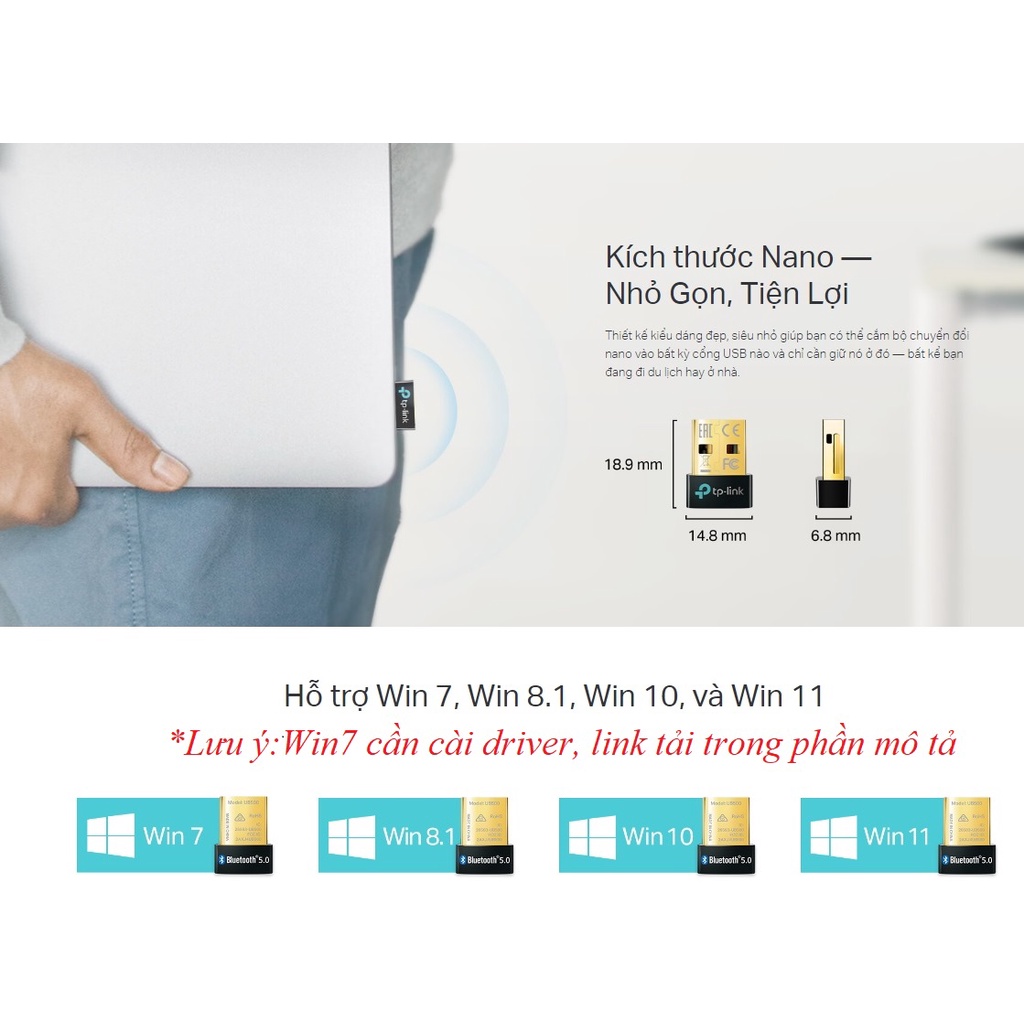Thiết bị tạo bluetooth cho máy tính Usb Bluetooth tplink UB500