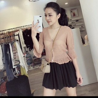 Áo cardigan bèo qc ảnh thật