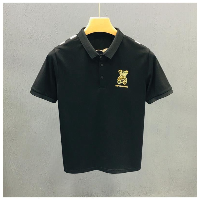 Áo polo Tay Ngắn In Hình Gấu Nhỏ Dễ Thương Cho Nam