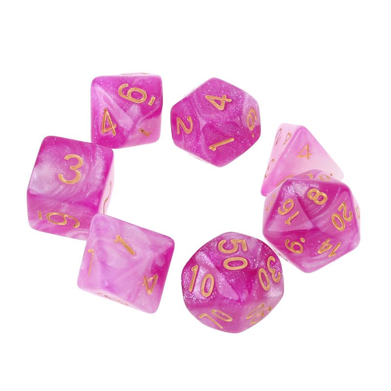 Bộ 7 viên xí ngầu đa diện 2 màu sắc D4 D6 D8 D10 D12 D20 dùng cho chơi board game