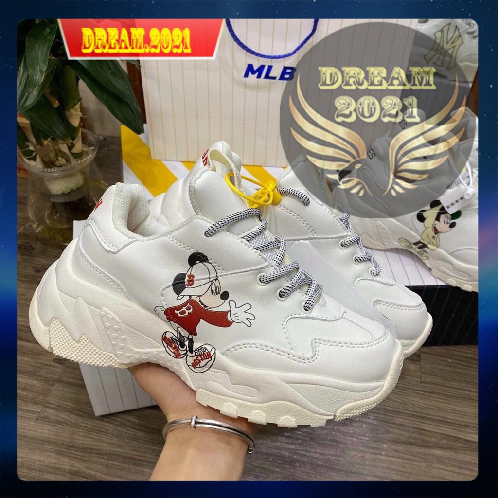 [Hot trend - Bản Trung ] Giày thể thao sneakers nam nữ 𝐌 𝐋 𝐁 mickey đỏ - vàng bản chuột đỏ in 3D