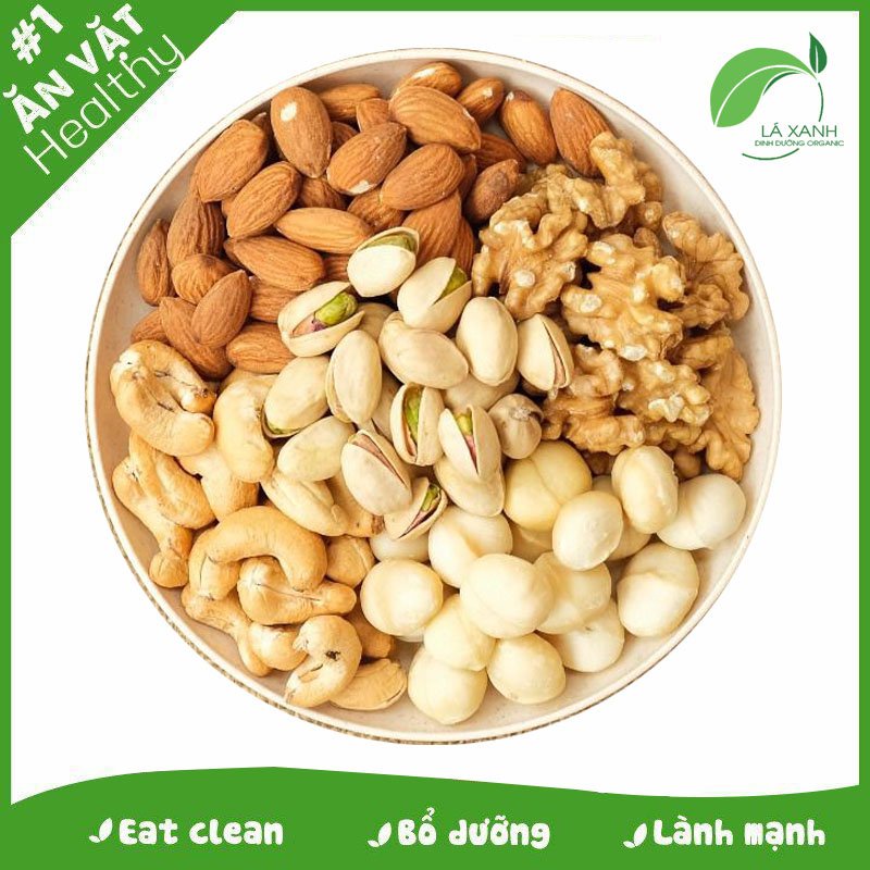 Hạt Dinh Dưỡng Mix 5 Siêu Hạt 600G - Hàng Nhập Khẩu - Cam Kết Chất Lượng Nhà Lá
