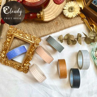 Cuộn băng dính washi tape caro dài 10m Cloudy Craft House -CCH132