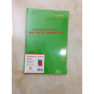 Sổ bìa cứng Innova A4-240 trang THỪA ĐẦU DỌC ĐỨNG