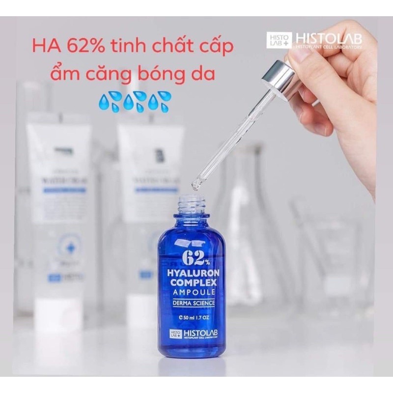 Serum HA 62 cấp ẩm ha, căng bóng da, cấp ẩm cho da dầu, tinh chất ha HISTOLAB 50ML