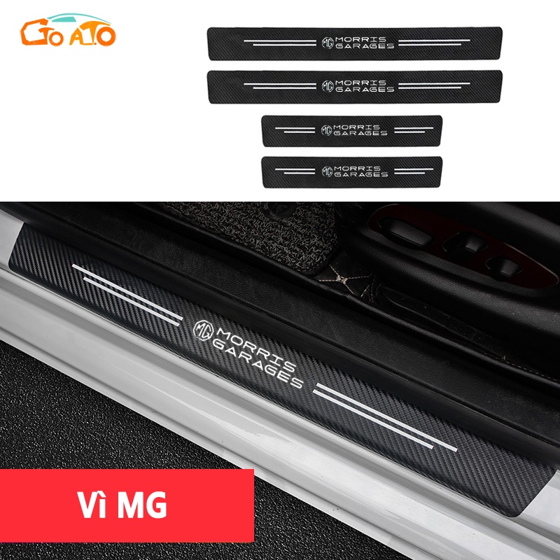 GTIOATO 4 Chiếc Sợi Carbon Dán Xe Dán Cửa ô Tô DáN ChốNg XưỚC Ô Tô Bảo Vệ Bậc Cửa Xe Hơi Phụ KiệN Xe HơI Cho MG ZS MG5 HS MG6 RX5