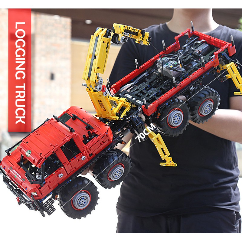 BỘ Lắp rápMô hình TECHNIC Mould king 13146 RC Technic Articulated 8×8 Off-road truck MOC-15805 điều khiển từ xa