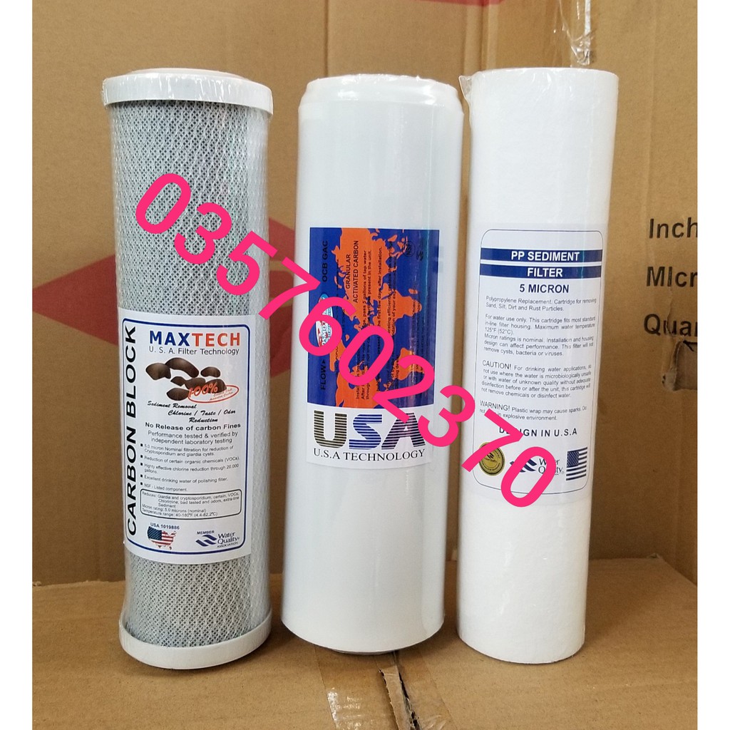 [FREESHIP 99K]_Bộ ba lõi lọc nước số 1 2 3 ly lọc 10 inch và 2 lõi lọc nước số 1 PPF 10inch | BigBuy360 - bigbuy360.vn