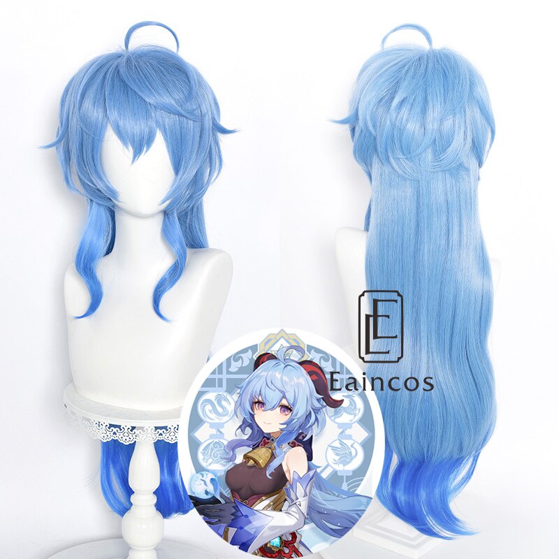 Genshin-peruca de cabelo sintético venti keqing diluc, kaeya noelle, viajante, lumine aetera âmbar, resistente ao calor