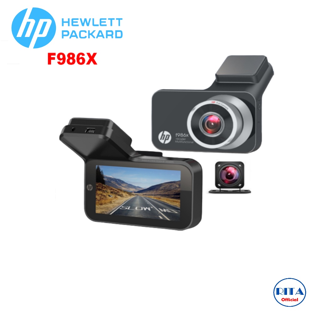 Camera Hành Trình HP F986X - Video 2K - Wifi - GPS - Parking - Pin Siêu Tụ Điện