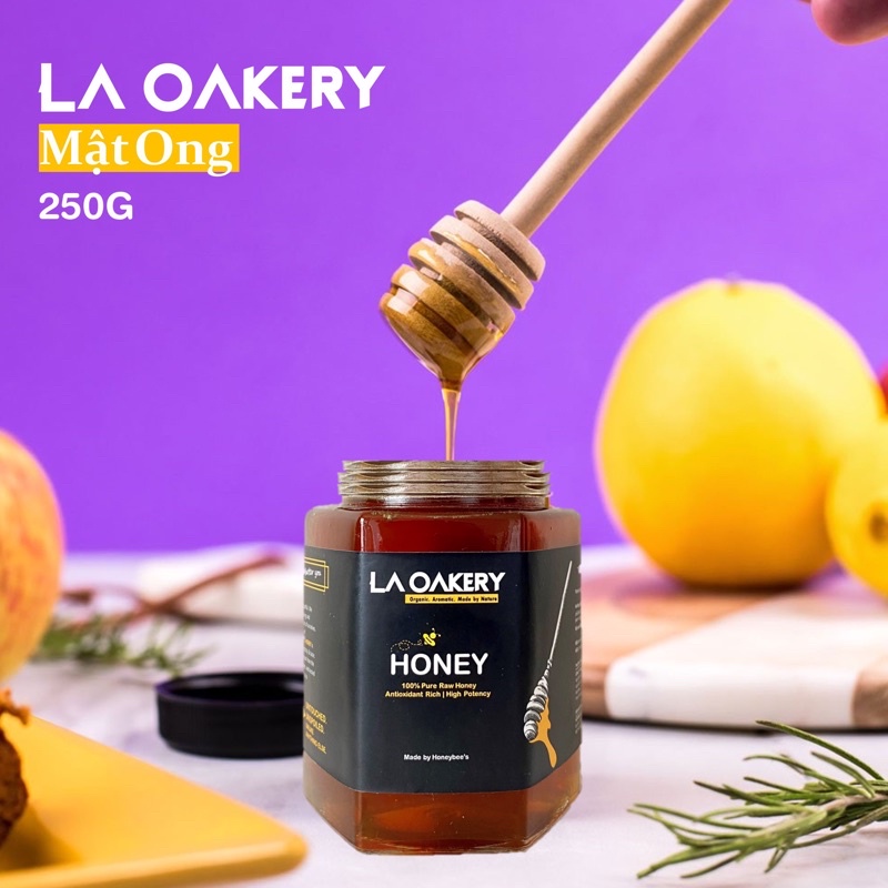 [Giảm 50%] Mật ong nguyên chất La Oakery tự nhiên tốt cho sức khoẻ cả gia đình,chứa vitamin,chất khoáng thiên nhiên 250g