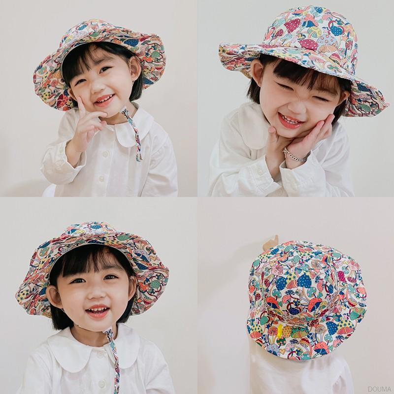 Mũ nồi hỗ trợ che nắng in họa tiết hoạt hình động vật thời trang mùa hè cho bé