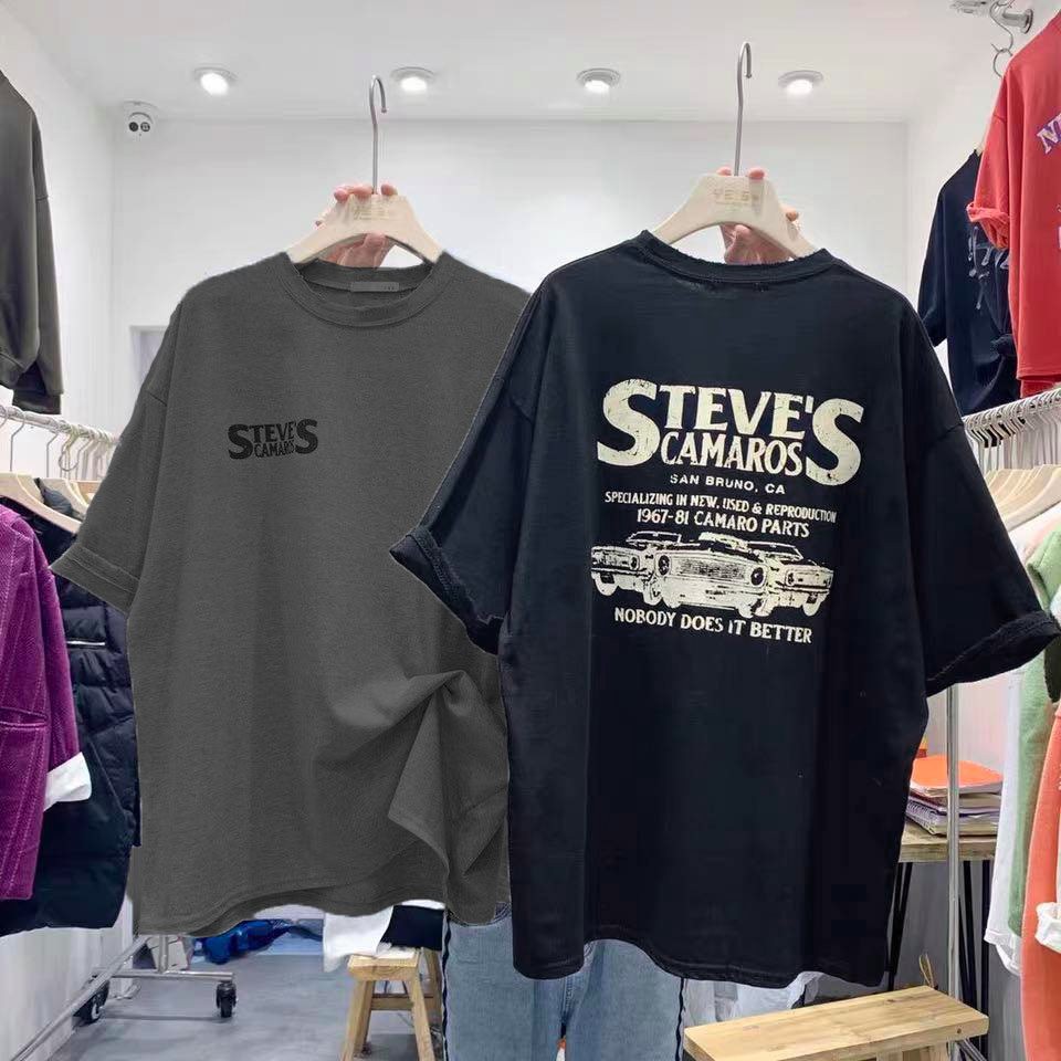 Áo thun tay lỡ Steve's JACK LANE, áo phông nam nữ Unisex form rộng hình in họa tiết phong cách Hàn Quốc | BigBuy360 - bigbuy360.vn