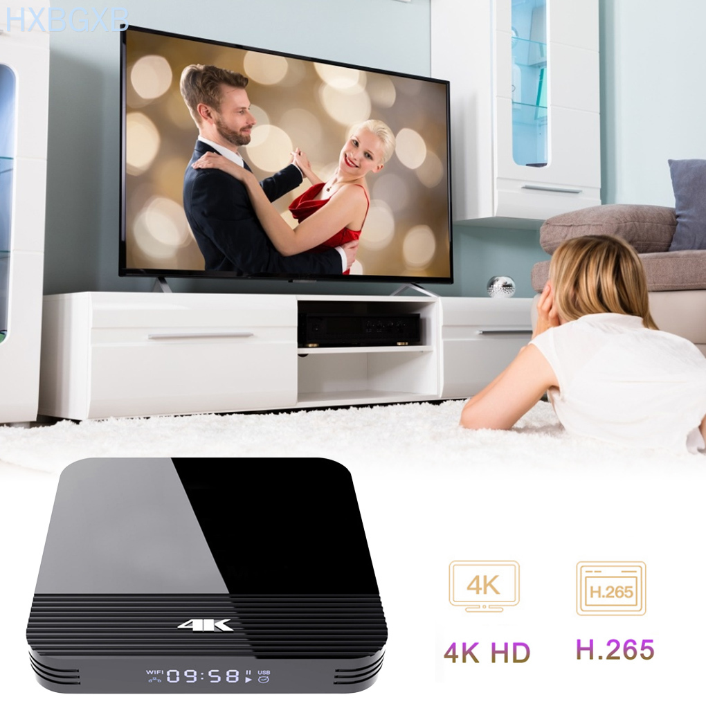 Set-top Box Dual WiFi Bluetooth Media Player Mini Quad-core Smart 4K HD Network TV Box US Plug