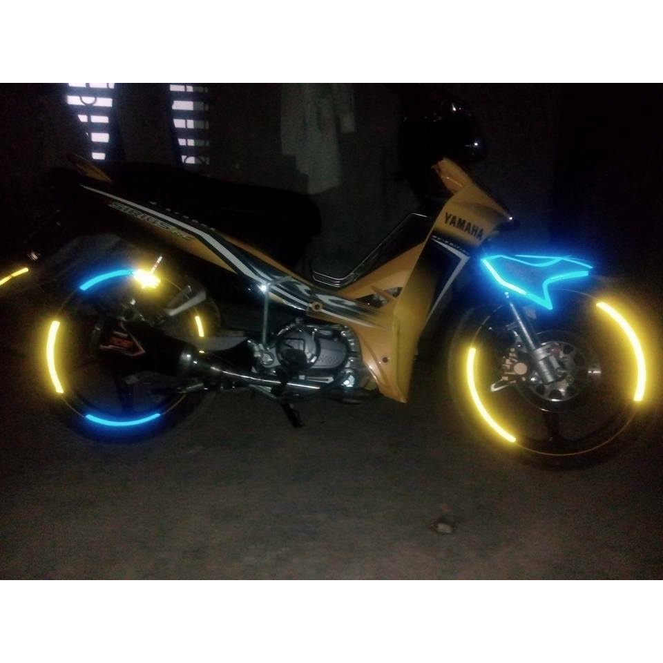 Tem dán vành phản quang xe máy - tem vành chỉ Decal xe máy xe đạp điện xe đạp