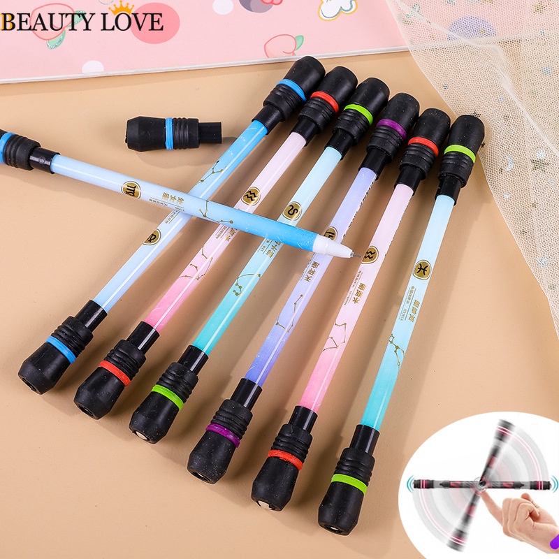 [Mới] Bút Gel Xoay 12 Cung Hoàng Đạo Màu Sắc Ngẫu Nhiên / Mực Đen Giúp Giảm Căng Thẳng Thông Minh Cho Trẻ Em / Trường Học