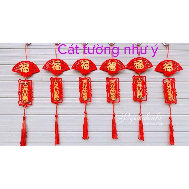 Set 6 liễn tiếng Trung 25 cm trang trí TẾT (Đại cát đại lợi/Sức khoẻ dồi dào)