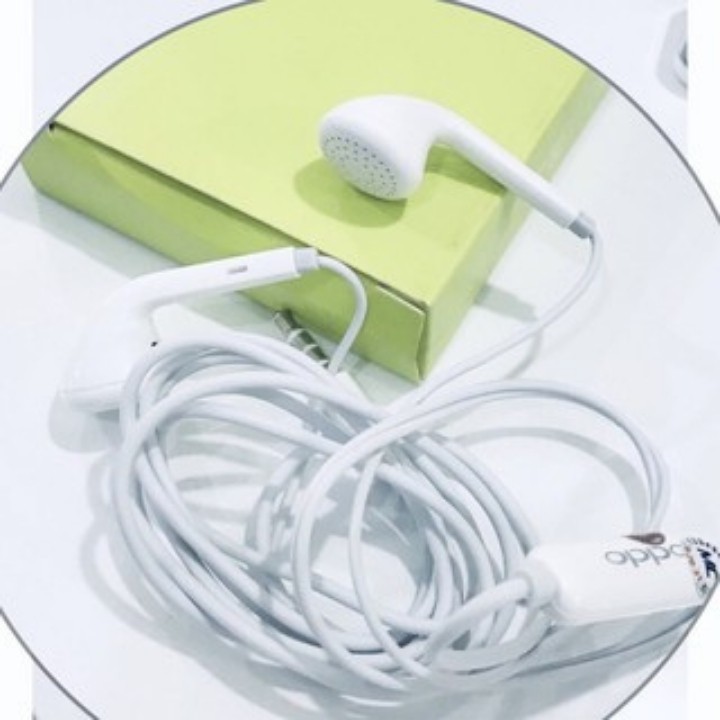 Tai nghe Oppo chính hãng R19 chân tròn  3.5mm có micro đàm thoại, nghe hay