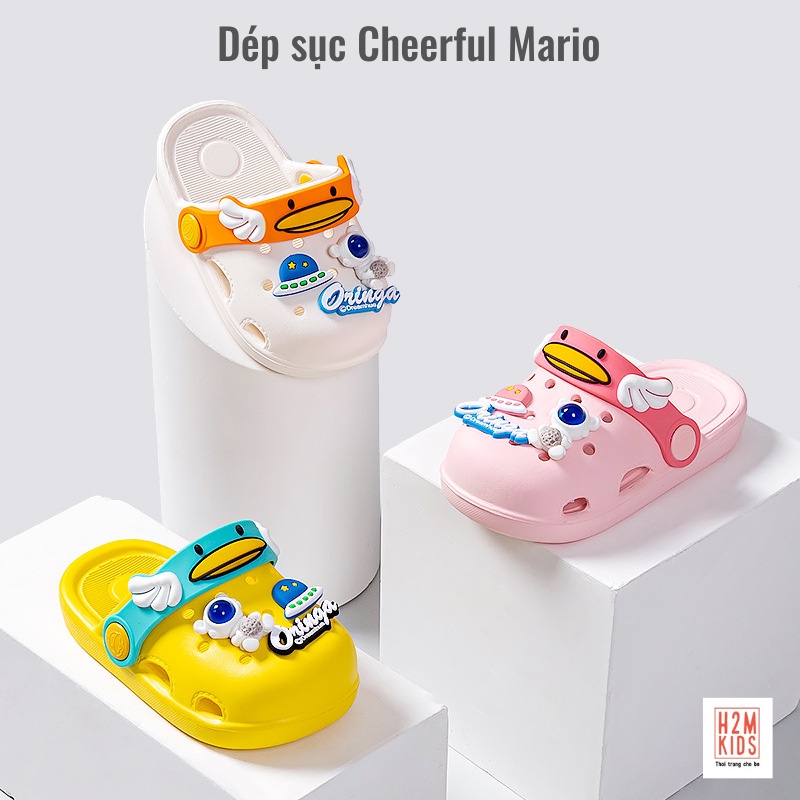 Dép cho bé Cheerful Mario HT-1109, sục cross cho bé trai bé gái siêu nhẹ chống trơn trượt chính hãng