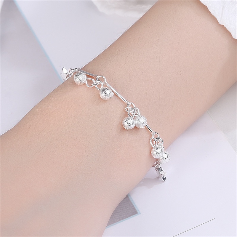 Vòng tay nhiều lớp mạ bạc 925 xỏ hạt làm thủ công thời trang