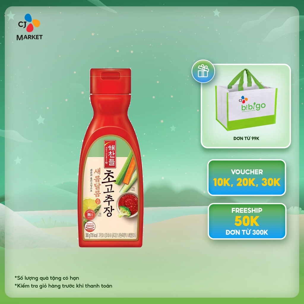 Tương ớt chua ngọt Hàn Quốc Chogochujang CJ Haechandle 300g - Nhập khẩu từ Hàn Quốc