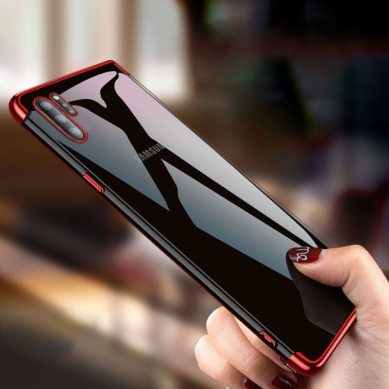 Ốp điện thoại TPU mỏng cho Samsung Galaxy Note 10 Plus 5G A7 A9 A8 A6 Plus 2018