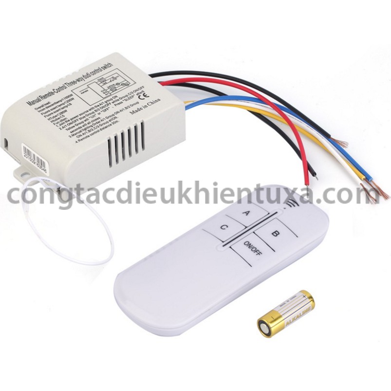 Công tắc điều khiển từ xa 2 kênh bằng sóng radio RF TOPHA TP679