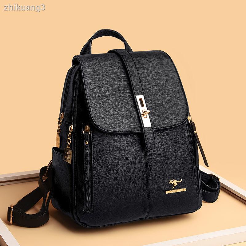 Bé Gái Boutique Túi Kangaroo Da Thật Chính Hãng Họa Tiết Ba Lô Nữ 2021 Thời Trang Thường Ngày Ba Lô Da Mềm Túi Du Lịch Dung Tích Lớn