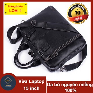 Túi da nam công sở cdn26 da bò cao cấp đựng laptop 14 inch