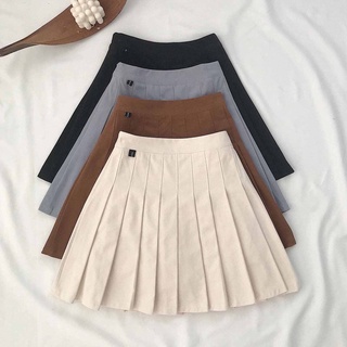 Chân Váy Tennis Xếp Ly Dáng Chữ A Chân Váy Ngắn Lưng Cao Có Lớp Lót Bên Trong 4 Màu Đen Kem Nâu Xanh PARAN 3384