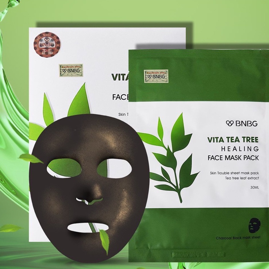 Mặt Nạ Tràm Trà Giảm Mụn, Thải Độc Da BNBG Vita Tea Tree Healing Face Mask Pack 30ml