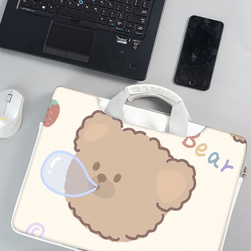 Túi Đựng Laptop 13 / 14 / 15.6 Inch Chống Sốc Không Thấm Nước In Họa Tiết Hoạt Hình Dễ Thương Cho Học Sinh